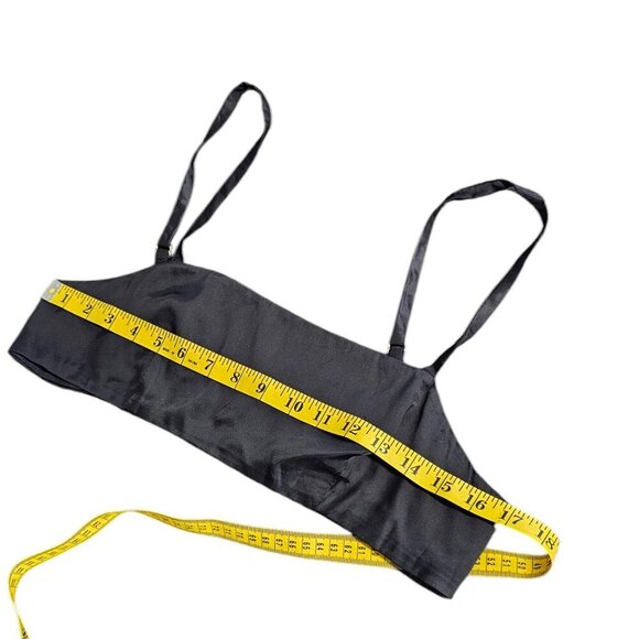 Anthropologie Satin Micro Bra, Bandeau Top, Bralette, Black Size Medium, NWT - Picture 3 of 7